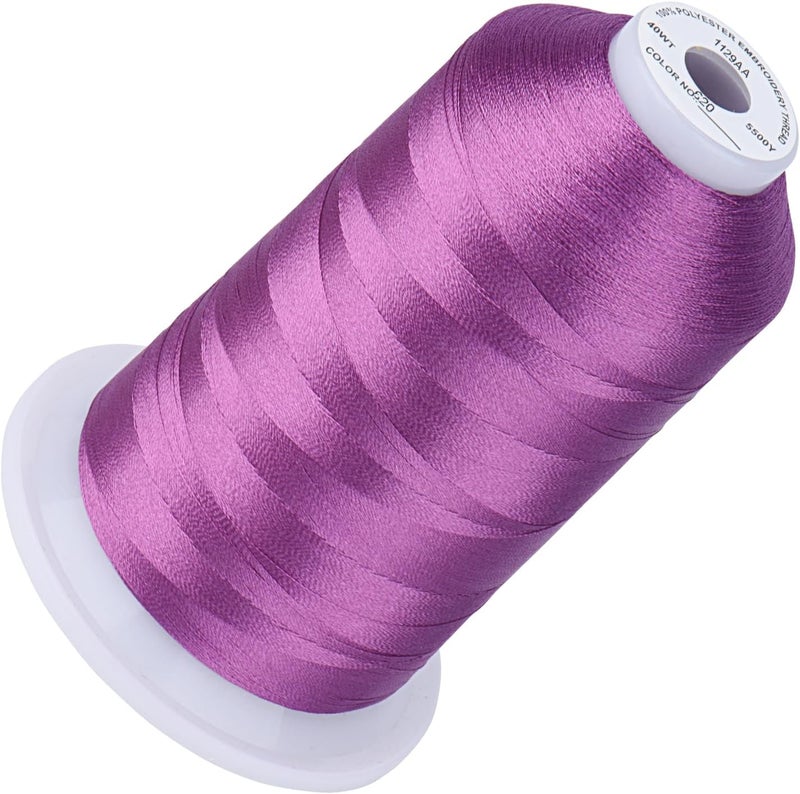 simthread 5500Yds Embroidery Thread, 5000M High-Yardage 40WT 100% Polyester Thread – 170+ Vivid Colors, High-Speed Rated – Compatible with Brother, Singer, Janome & More - Magenta 620 - Image 1